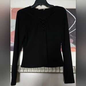 ALICE +OLIVIA Women's Top SIize L/G Long Sleeves V Neck